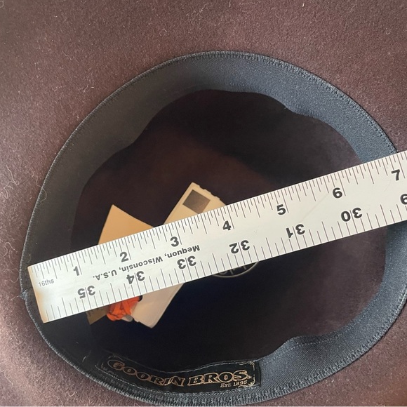 New GOORIN BROS. Women’s Sz S Wide Brim CLOCHE Hat 100% Wool Maroon Felt Boho - Picture 12 of 12